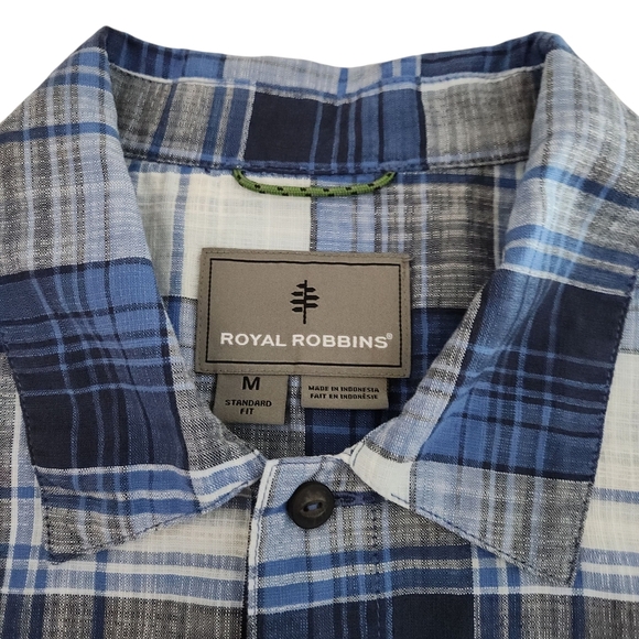 ROYAL ROBBINS men's redwood plaid short sleeve - medium - Picture 4 of 14